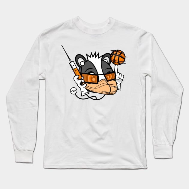 Basketballing Dr. Badger Æmber Long Sleeve T-Shirt by MOULE